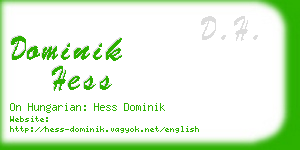 dominik hess business card